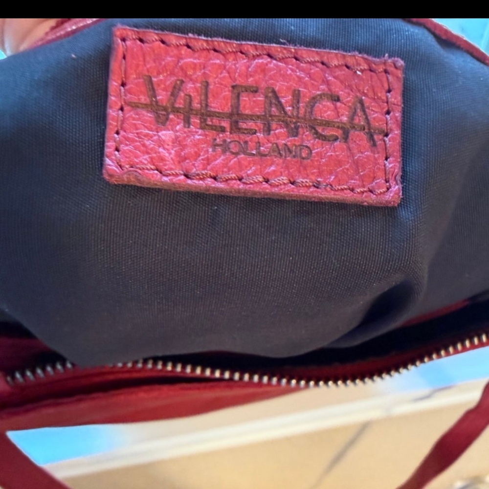 Vilenca Holland BohoStudded Cross Body Red Leather Made In India - Picture 6 of 8
